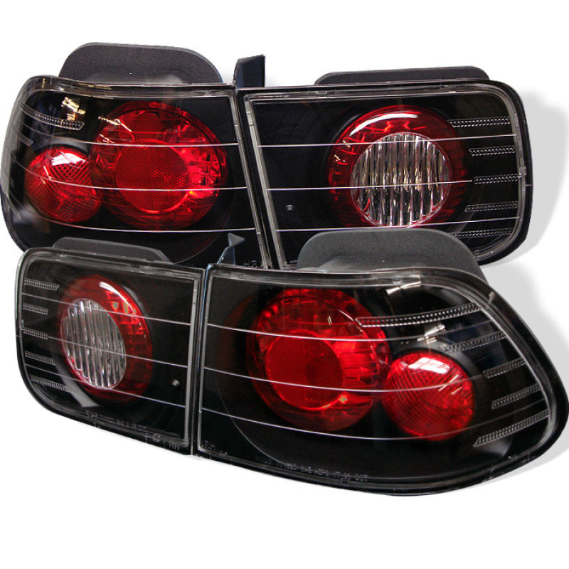 Spyder Honda Civic 96-00 2Dr Euro Style Tail Lights Black ALT-YD-HC96-2D-BK Tail Lights SPYDER