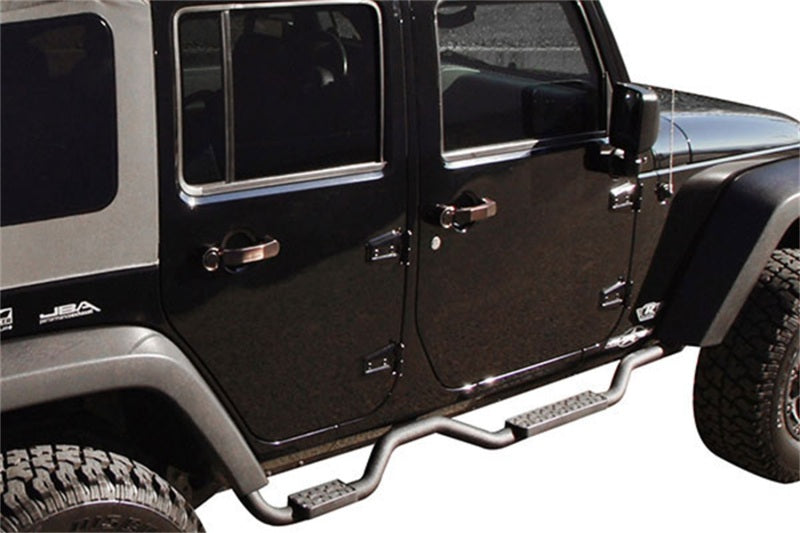 Rampage 2007-2018 Jeep Wrangler(JK) Unlimited Side Bar Drop Step Slimline - Black Side Steps Rampage