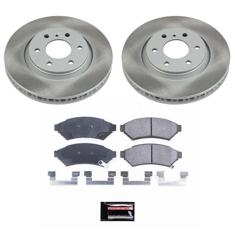 Power Stop 06-07 Saturn Relay Front Semi-Coated Rotor Kit Brake Kits - Performance Blank PowerStop