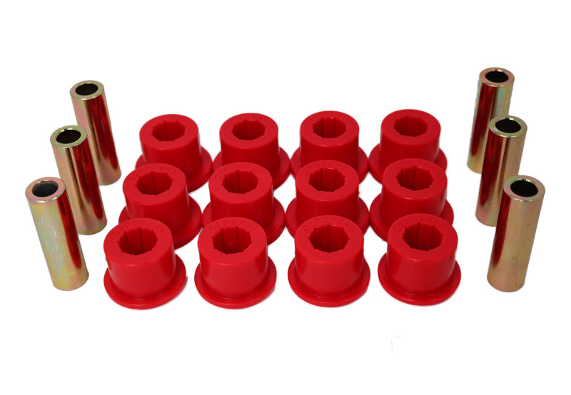 Energy Suspension 05-14 Toyota Tacoma Rear Leaf Spring Bushings - Red Bushing Kits Energy Suspension