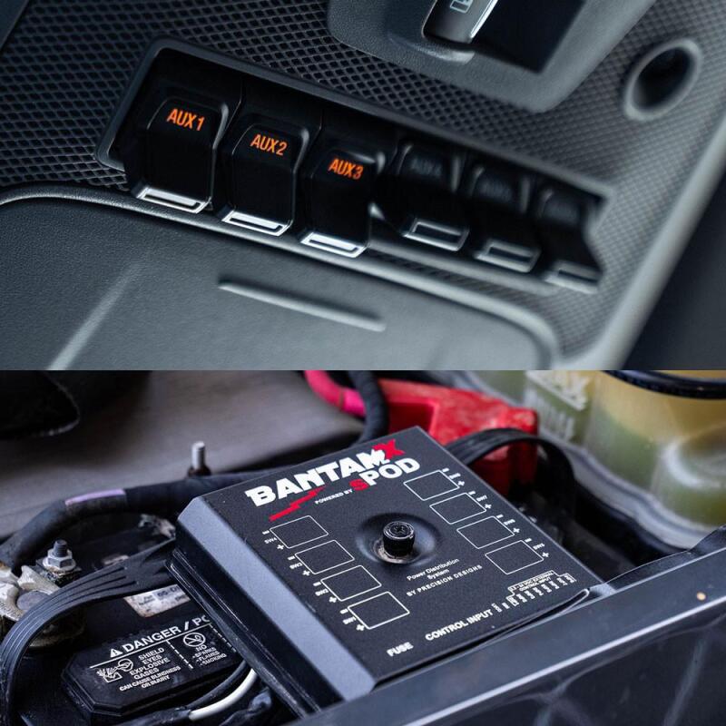 sPOD BantamX Upfitter Kit 2023+ Ford Super Duty Switch Panels SPOD