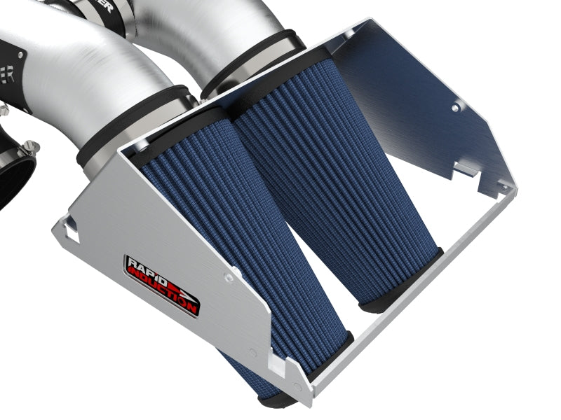 aFe Rapid Induction Pro 5R Cold Air Intake System Brushed 21-22 Ford F-150 Raptor V6-3.5L (tt) Cold Air Intakes aFe
