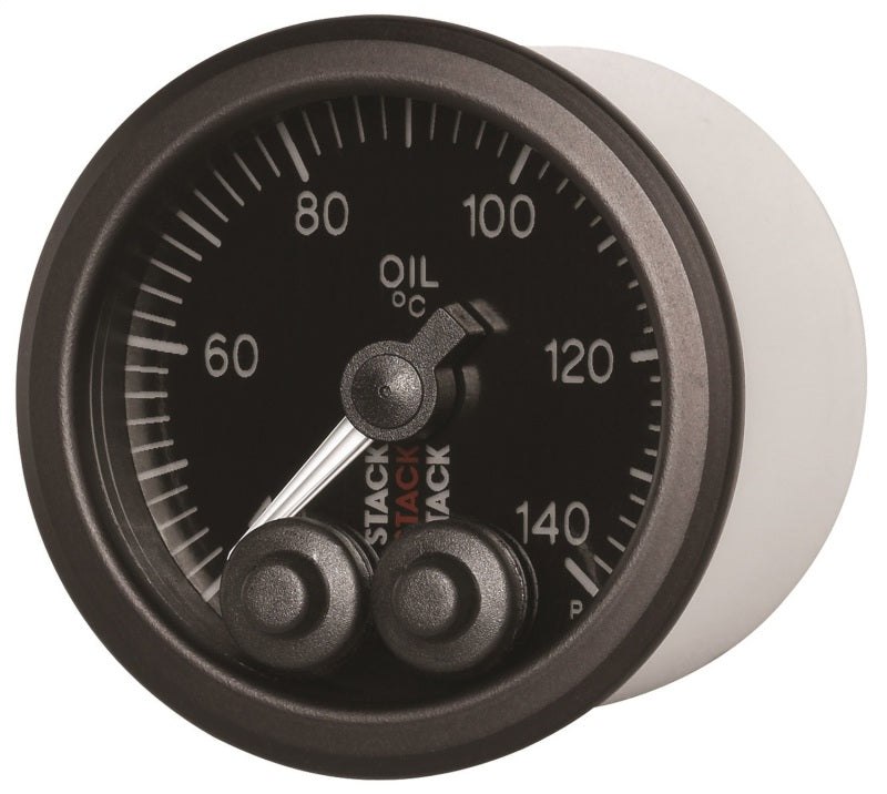 Autometer Stack 52mm 40-140 Deg C 1/8in NPTF Male Pro-Control Oil Temp Gauge - Black Gauges AutoMeter