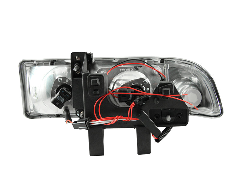 ANZO 1998-2005 Chevrolet S-10 Projector Headlights w/ Halo Chrome Headlights ANZO