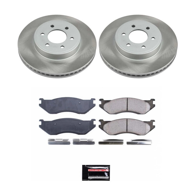 Power Stop 2003 Dodge Durango Front Semi-Coated Rotor Kit Brake Kits - Performance Blank PowerStop