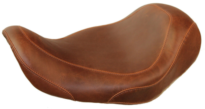Mustang 06-17 Harley Dyna Wide Tripper Solo Seat - Distressed Brown Solo Motorcycle Seats Mustang Motorcycle