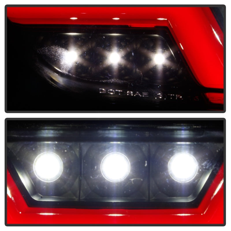 Spyder 15-16 Ford Mustang LED Reverse Lights - Black Smoke w/ Red Bar (ALT-YD-FM15RED-REV-BSM) Tail Lights SPYDER