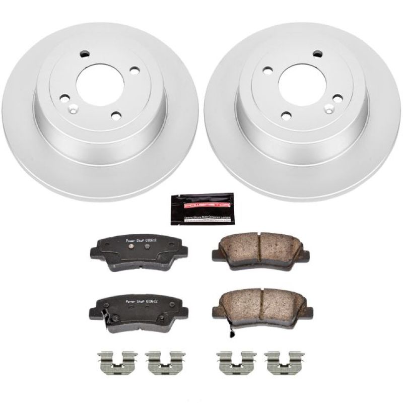 Power Stop 12-18 Hyundai Accent Rear Z17 Evolution Geomet Coated Brake Kit Brake Kits - Performance Blank PowerStop