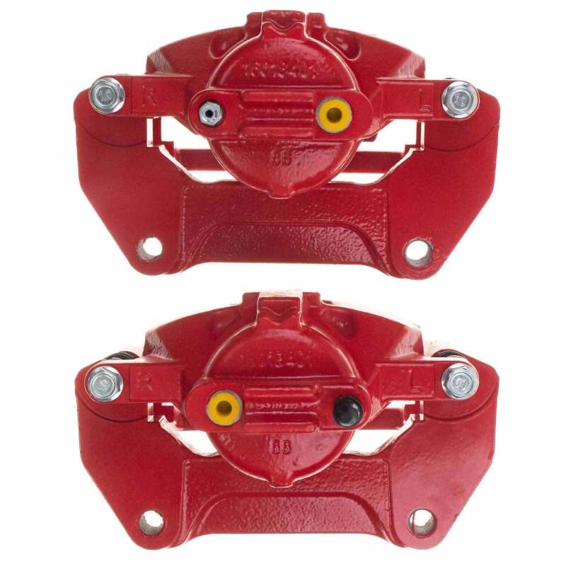 Power Stop 07-18 Jeep Wrangler JK Front Red Caliper Pair w/Bracket Brake Calipers - Perf PowerStop