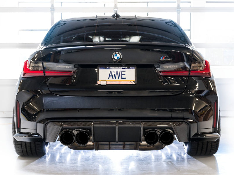 AWE Tuning Track Edition Cat-Back Exhaust for BMW G8X M3/M4 - Diamond Black Tips Catback AWE Tuning