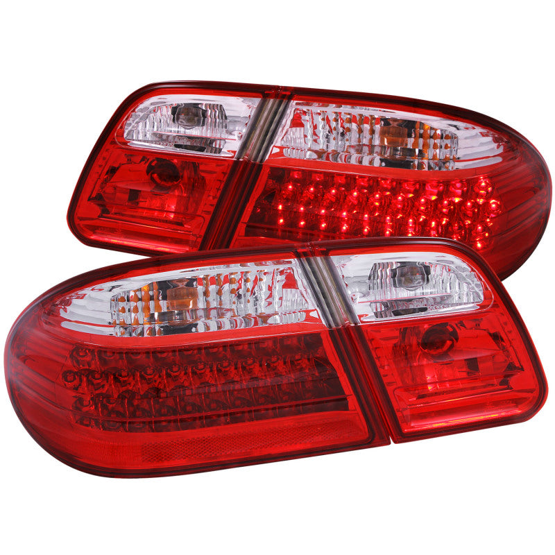 ANZO 1996-2002 Mercedes Benz E Class W210 LED Taillights Red/Clear Tail Lights ANZO