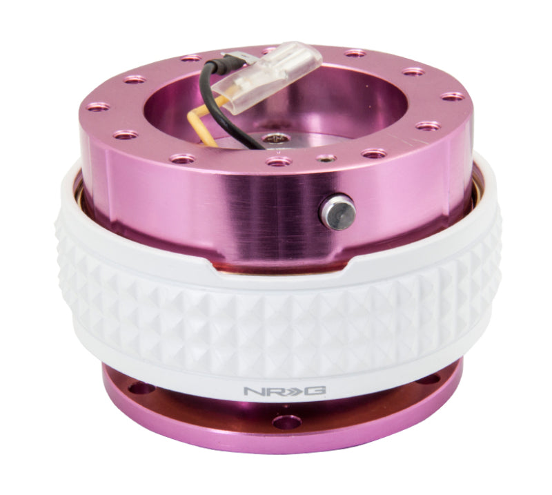 NRG Quick Release Kit - Pyramid Edition - Pink Body / Glow In The Dark Pyramid Ring Quick Release Adapters NRG