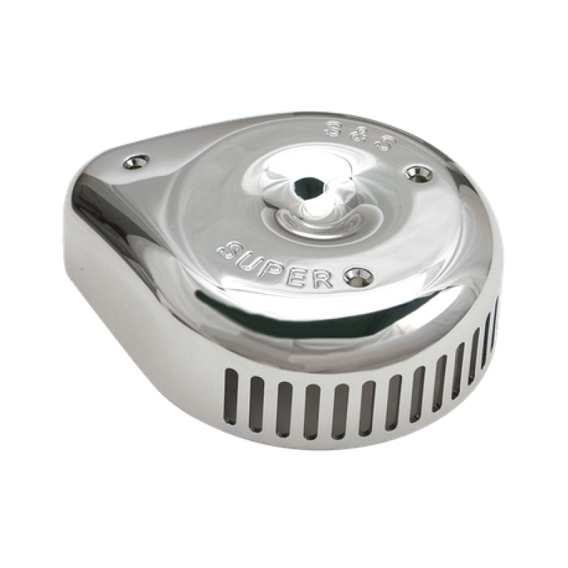 S&S Cycle Slasher Slotted Air Cleaner Cover For Super E/G Carbs - Chrome Air Intake Components S&S Cycle