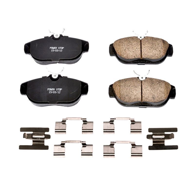 Power Stop 91-92 Volvo 740 Front Z17 Evolution Ceramic Brake Pads w/Hardware Brake Pads - OE PowerStop