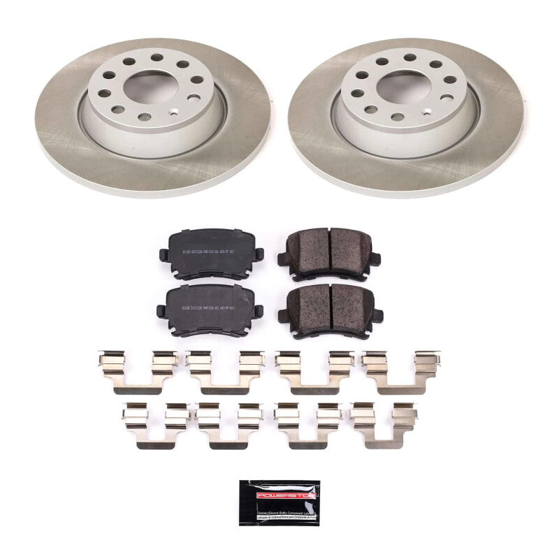 Power Stop 09-10 Volkswagen Tiguan Rear Semi-Coated Rotor Kit Brake Kits - Performance Blank PowerStop