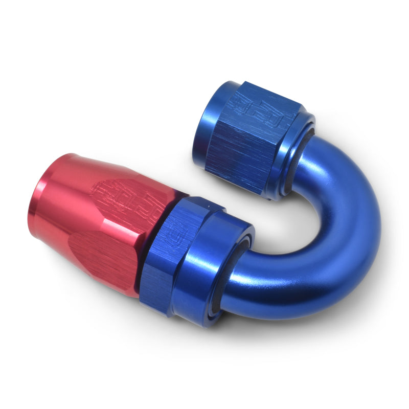 Russell Performance -8 AN Red/Blue 180 Degree Full Flow Swivel Hose End (With 3/4in Radius) Fittings Russell