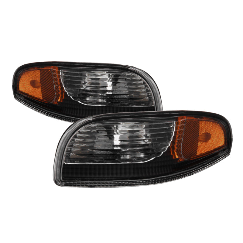 xTune Chevy Corvette 97-04 Bumper Signal Lights - Black CBL-JH-CCORV97-AM-BK Sidemarkers & Indicators SPYDER