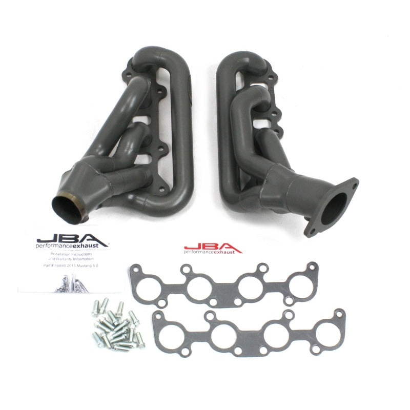 JBA 15-20 Ford Mustang 5.0L Coyote 1-3/4in Primary Ti Ctd Cat4Ward Header Headers & Manifolds JBA