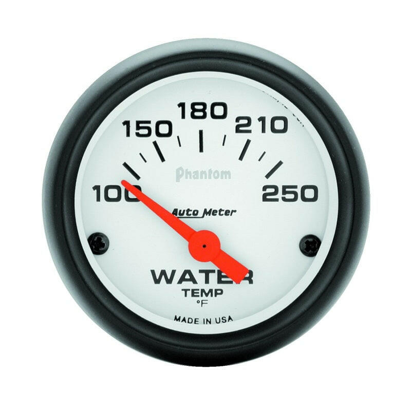 Autometer Phantom 52mm 100-250 Deg F Electronic Water Temp Gauge Gauges AutoMeter