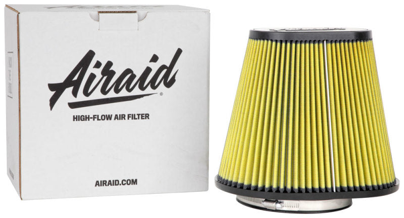 Airaid Universal Air Filter - Cone 6in FLG x 10-3/4x7-3/4in B x 7x4in T x 9in H - Synthaflow Air Filters - Universal Fit Airaid