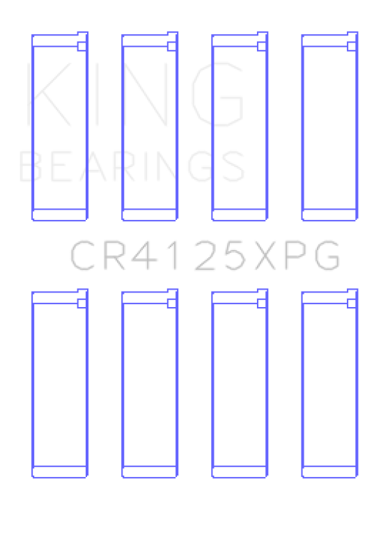 King Subaru EJ20/EJ22/EJ25 (Suites 52mm Journal Size) Tri-Metal Perf Rod Bearing Set - Size STDX Bearings King Engine Bearings