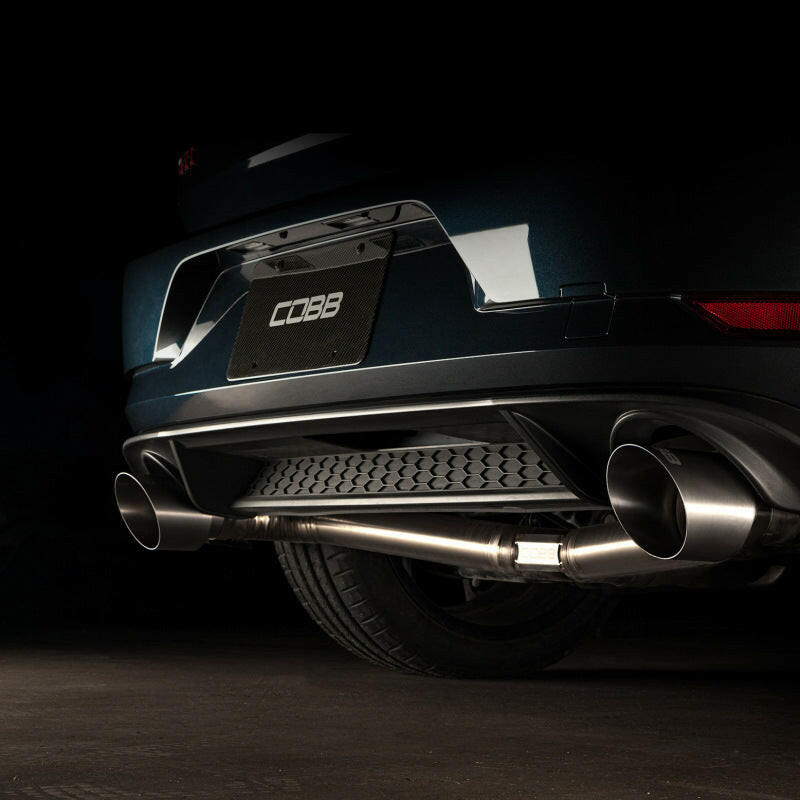 Cobb Volkswagen GTI MK7/MK7.5/MK8 Brushed Titanium Tip Kit Catback COBB