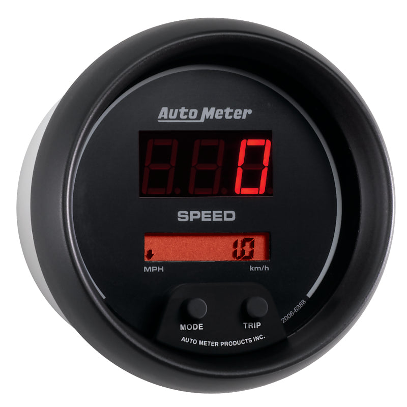 Autometer Sport-Comp Black 3 3/8in 160 MPH Digital Speedo Gauge Gauges AutoMeter