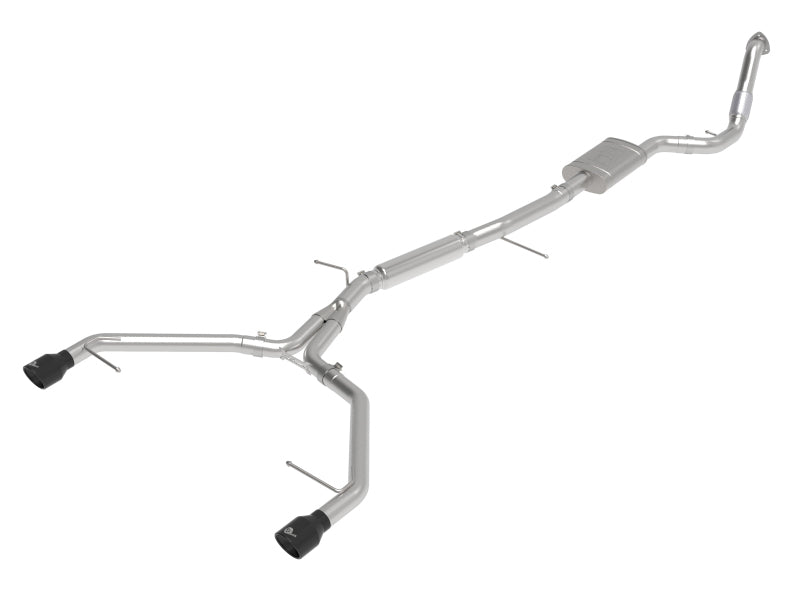aFe 17-19 Audi A4 (B9) MACH Force-Xp 3in to 2.5in 304 SS Cat-Back Exhaust System-Dual SS Tips Tips aFe