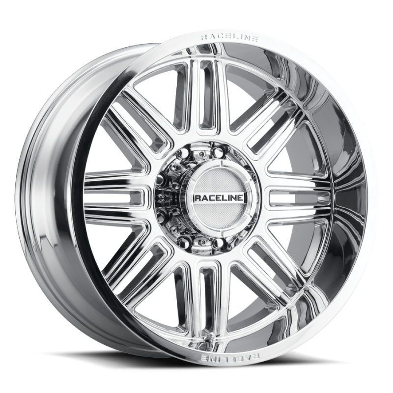 Raceline 948C Split 17x9in / 8x180 BP / 18mm Offset / 124.2mm Bore - Chrome Wheel Wheels - Cast Raceline
