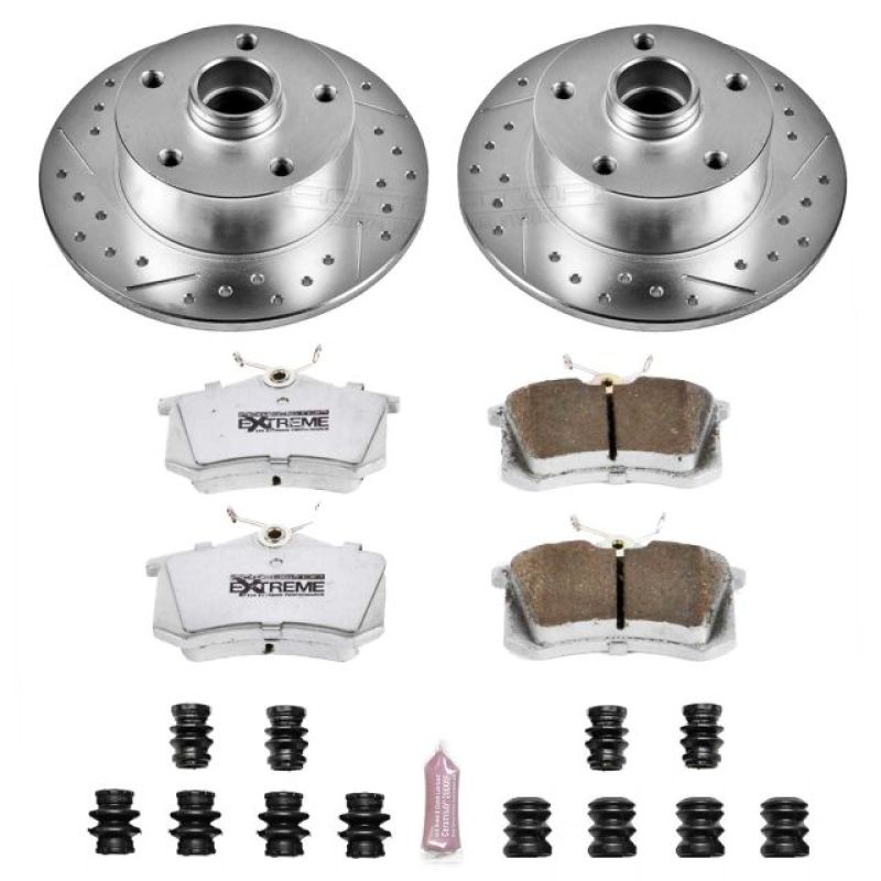 Power Stop 97-01 Audi A4 Rear Z26 Street Warrior Brake Kit Brake Kits - Performance D&S PowerStop