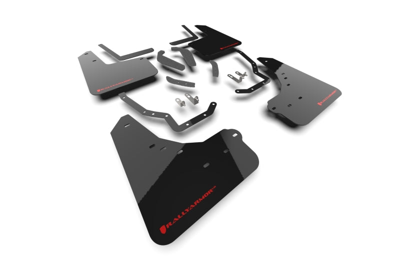 Rally Armor 2025+ Toyota 4Runner Black UR Mud Flap w/ Red Logo Mud Flaps Rally Armor