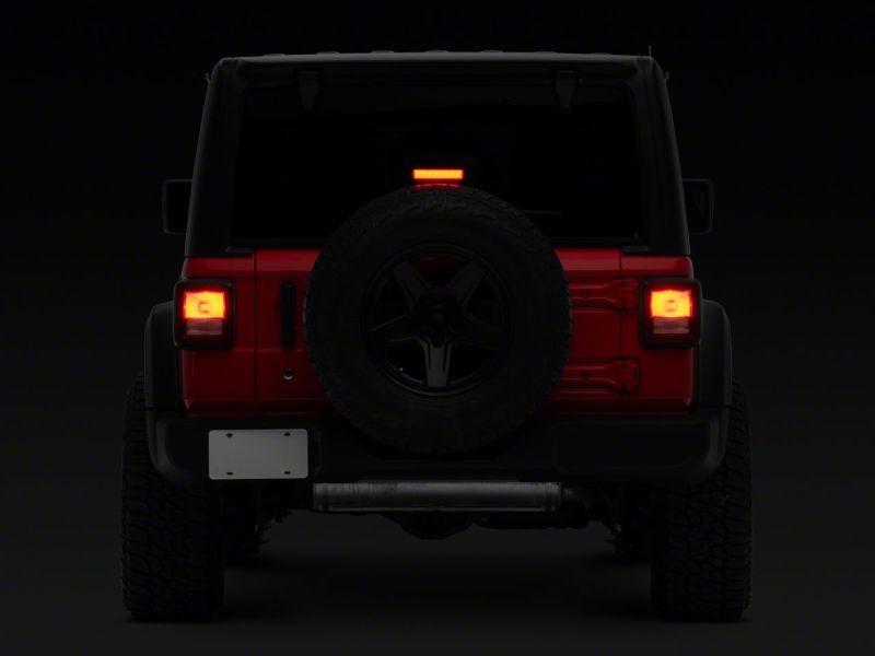 Raxiom 18-23 Jeep Wrangler JL Axial Series Hyper Flash LED Third Brake Light- Red Brake Lights Raxiom