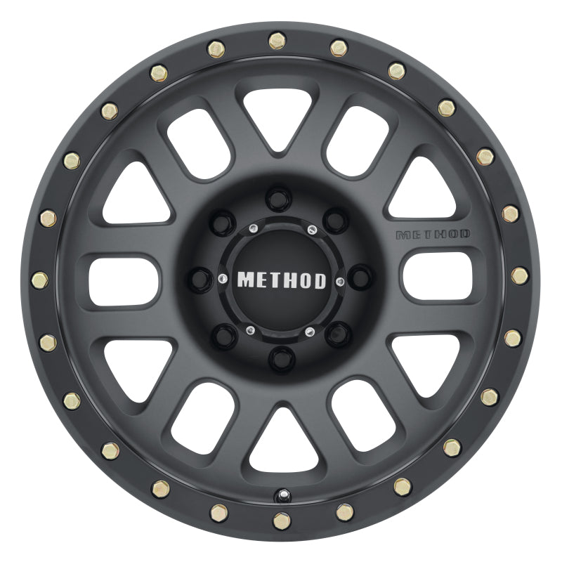 Method MR309 Grid 18x9 +18mm Offset 8x180 130.81mm CB Titanium/Black Street Loc Wheel Wheels - Cast Method Wheels