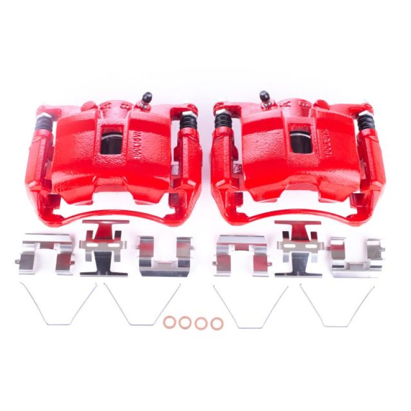 Power Stop 06-11 Acura CSX Front Red Calipers w/Brackets - Pair Brake Calipers - Perf PowerStop