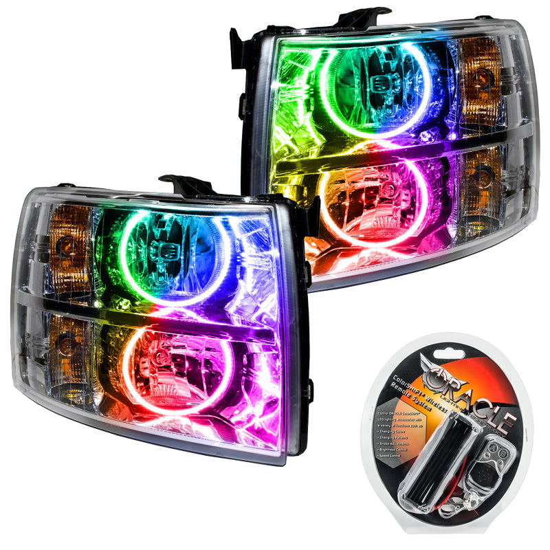 Oracle 07-13 Chevrolet Silverado SMD HL - Round Style - ColorSHIFT Headlights ORACLE Lighting