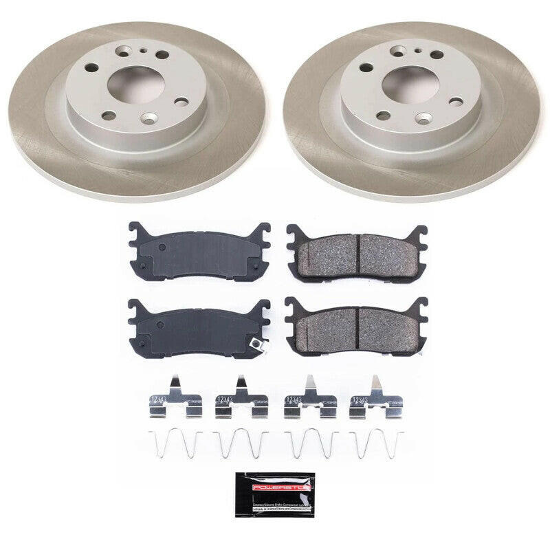Power Stop 97-99 Mercury Tracer Rear Semi-Coated Rotor Kit Brake Kits - Performance Blank PowerStop