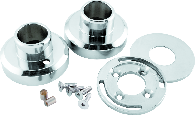 Bikers Choice Polished Stainless Steel Hidden External Fork Stop Kit Custom Fork Assemblies Bikers Choice
