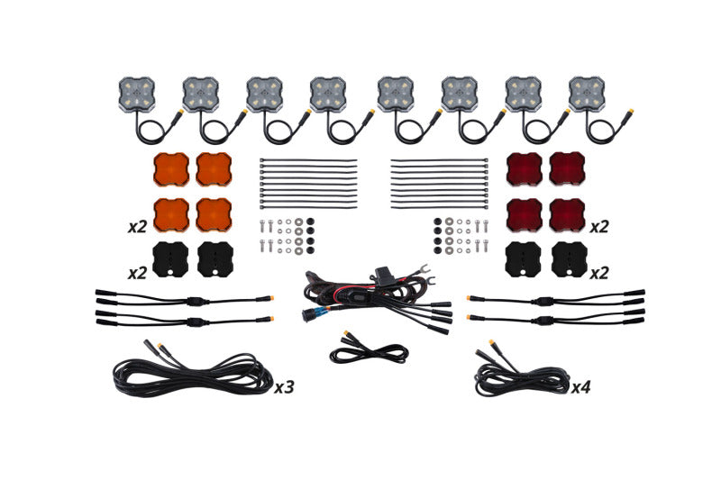 Diode Dynamics Stage Series Single-Color LED Rock Light Kit - 8-Pack Light Accessories and Wiring Diode Dynamics
