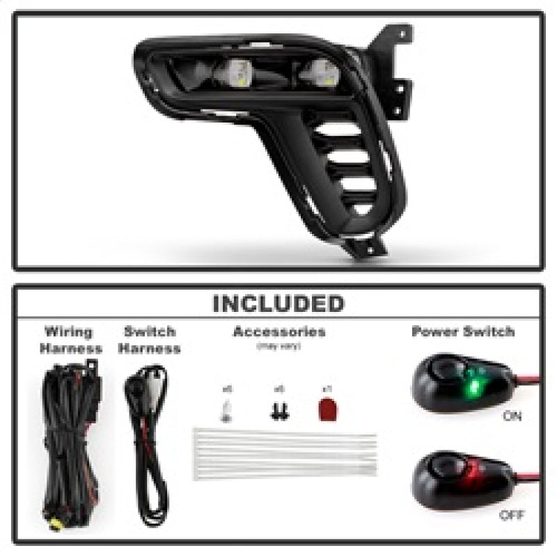 Spyder Dodge Durango 21-24 OEM Style LED Fog Lights w/Switch (FL-DDU2021-LED-C) Fog Lights SPYDER