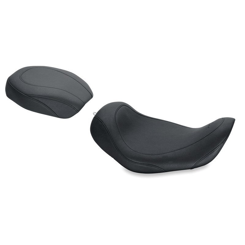 Mustang 06-17 Harley Dyna Wide Tripper Solo Seat - Black Solo Motorcycle Seats Mustang Motorcycle