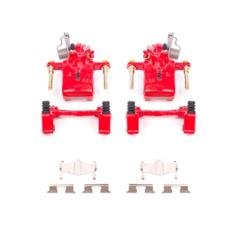 Power Stop 96-01 Infiniti I30 Rear Red Calipers w/Brackets - Pair Brake Calipers - Perf PowerStop