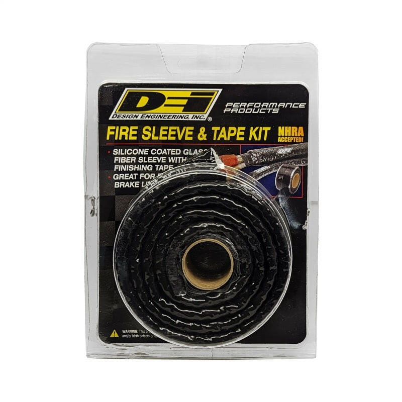 DEI Fire Sleeve and Tape Kit 5/8in I.D. x 3ft Thermal Sleeves DEI