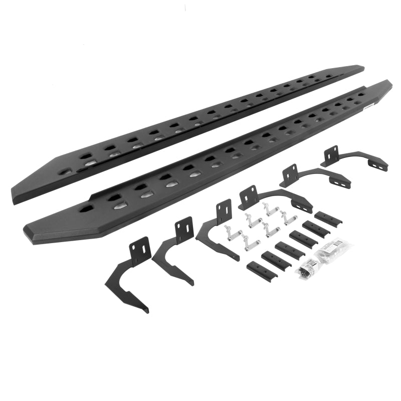 Go Rhino 10-22 Ram 2500/3500HD Crew Cab 4DR RB20 Slim Running Boards Kit (Incl. Brackets) - Tex. Blk Running Boards Go Rhino