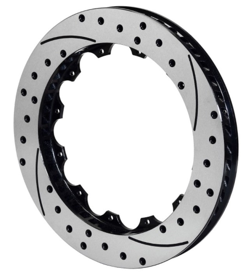 Wilwood Rotor-GT60 SPC-37-LH-Drill-Blk 16.00 x 1.38 - 12 on 10.75in Brake Rotors - 2 Piece Wilwood