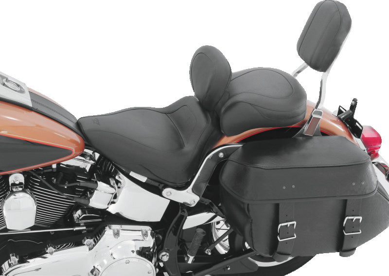 Mustang 03-08 Kawasaki Vulcan 1600 Classic, 05-08 Nomad Standard Touring 2PC Seat - Black Two-Piece Motorcycle Seats Mustang Motorcycle