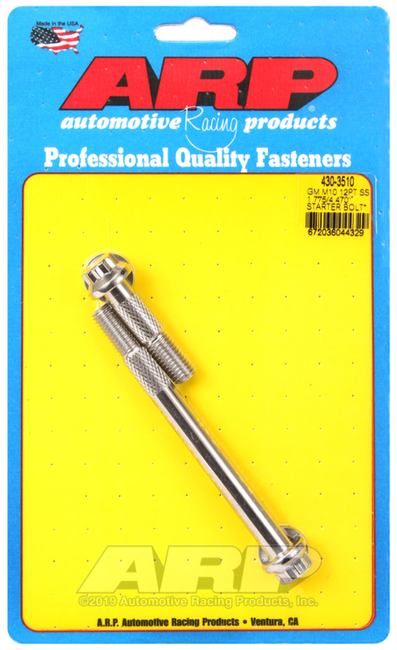 ARP GM M10 12pt SS 1.775/4.470in Starter Bolt Kit Main Stud & Bolt Kits ARP
