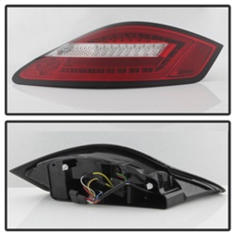 Spyder Porsche 987 Cayman 06-08 / Boxster 05-08 LED Tail Lights - Red Clear ALT-YD-P98705-LED-RC Tail Lights SPYDER