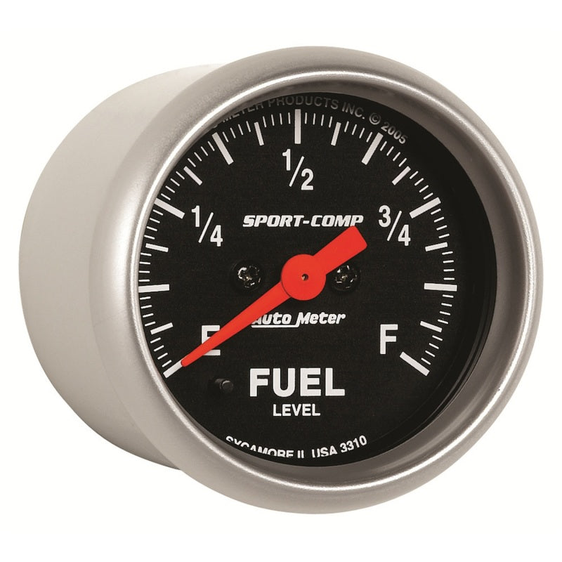 Autometer Sport Comp 52mm Full Sweep Electronic Fuel Level Programmable Empty-Full Range Gauge Gauges AutoMeter