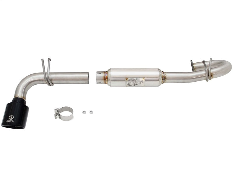 aFe Takeda 11-16 Scion TC 2.5L 2 1/4-2 1/2in Stainless Steel Axle-Back Exhaust w/Black Tip Axle Back aFe