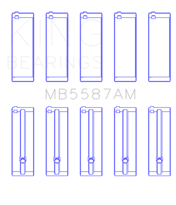 King Engine Bearings Suzuki G15A/G16A/B (Size +0.50mm) Main Bearing Set Bearings King Engine Bearings